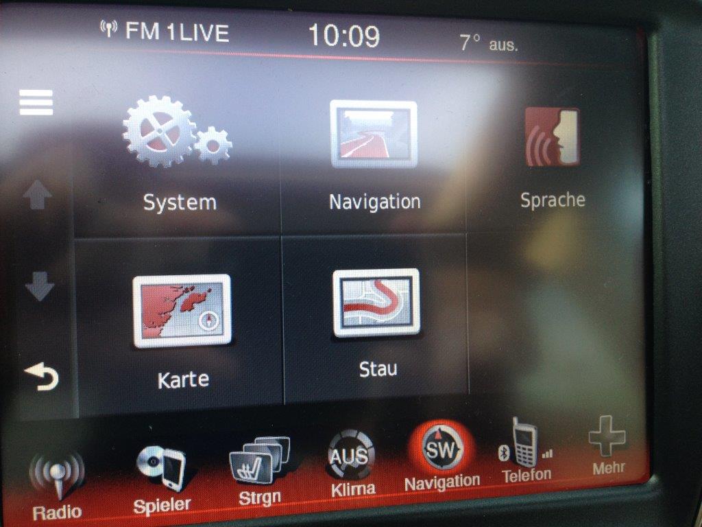 Navi Version und Menu