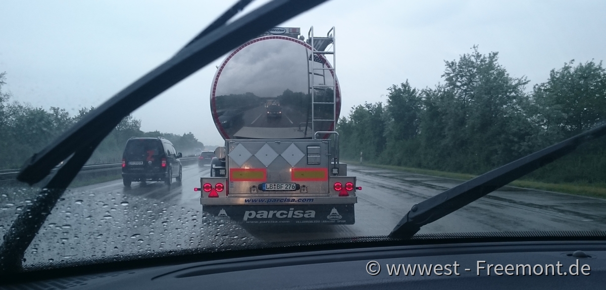 Cooler Spiegel auf der A6