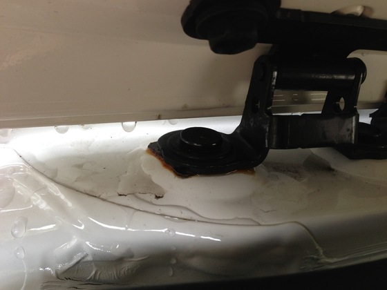 Rost Scharnier Heckklappe links