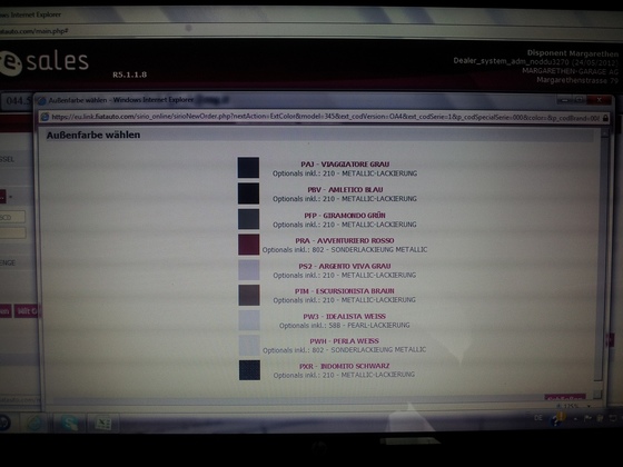 Die Farbe blau PBV gibt es noch