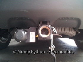 Eingebaute Anhängerkupplung